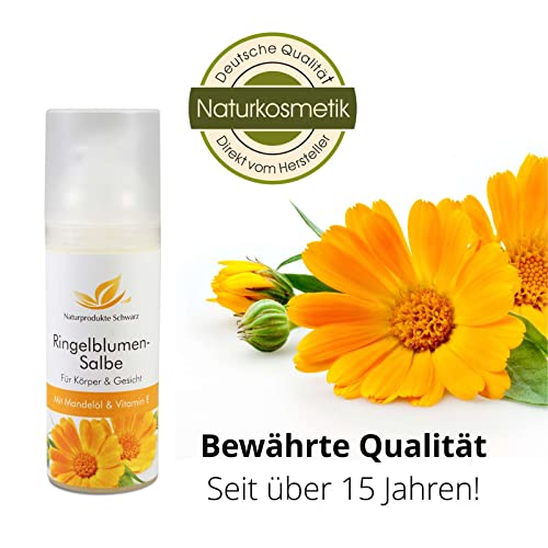 Ringelblumensalbe mit BIO Mandelöl von Naturprodukte Schwarz