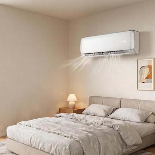 Garvee Klimaanlage Split mit App- Steuerung, 9000 BTU/ h Kühlleistung (2600W), sehr leiser Betrieb, Energieeffizienz A++, inkl. Fernbedienung, Timer, Kältemittel R32, komplett mit Montagemat-2