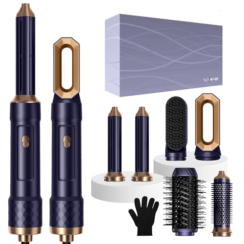 Airstyler Set Airbrush Magic Styler Hair Styler 6 in 1 Hair Dryer Brush with Curl, Straighten, Volumise, Smooth and Hairdryer Brushes for Styling, Hot Hair Styler for All Hair Type/Length