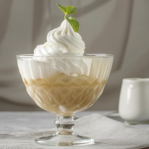 Glasmark KROSNO 1992 Lot De 6 Coupes À Glace En Verre À Pied 300 ml Pour Le Service Des Desserts Sorbets Crèmes Glacées Haute Brillance Transparence Lavable Au Lave-Vaisselle – vue 7