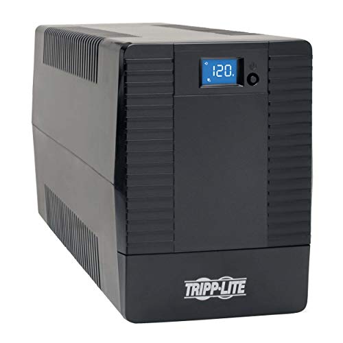 Tripp Lite 800VA UPS Battery Backup Surge Protector, 475W, Pure Sine Wave, 8 Outlets, AVR (Automatic Voltage Regulation), 5 ft Plug, 120V, USB, 3-Year Warranty & $200,000 Insurance (OMNIVS800LCD)
