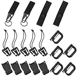 TOYANDONA Accesorios para Mochilas Tácticas 19 Piezas Kit Clips para Hebillas, Organizador de Correas Elásticas y Herramientas para Gestión de Correas, Soporte para Hidratación, Uso