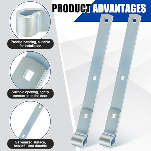Yaocom 2 Pack 12" Zinc Strap Hinge Heavy Duty for Gate, Barn,Shed, Silver by Yaocom - Used condition - Image 3