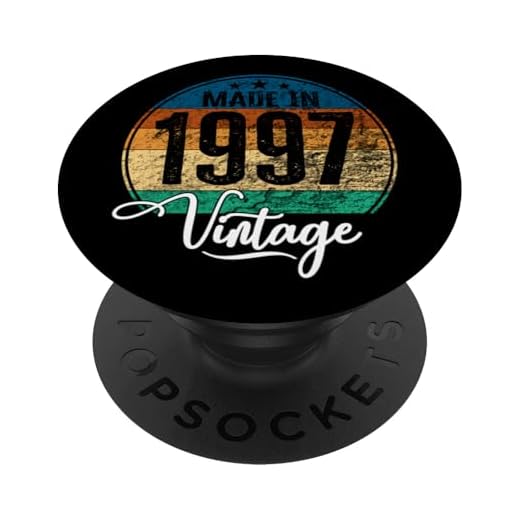Birthday Vintage Año de nacimiento 1997 Cumpleaños bday PopSockets PopGrip Intercambiable