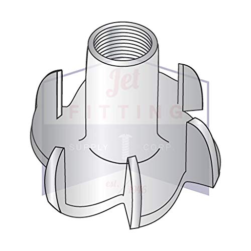 1/4-20x1/4 6 Prong Tee Nuts Steel Zinc Quantity: 100 pcs