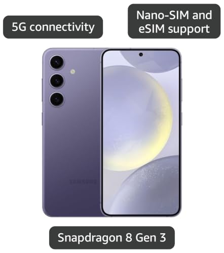 Image of Samsung Galaxy S24+ Plus 5G, US Version, 512GB, Cobalt Violet - Unlocked (Renewed)