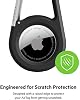 Soporte seguro Belkin para Apple AirTag con mosquetón - Funda duradera resistente a arañazos con cara abierta y bordes elevados - Accesorio protector para llavero AirTag para llaves, mascotas, equipaje y más - Negro 5