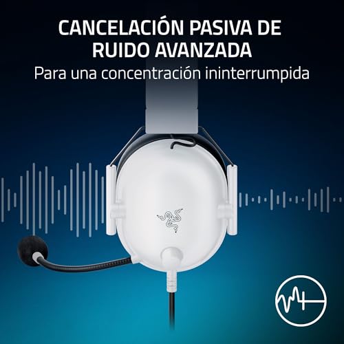 Miniatura 4 de Razer BlackShark V2 X (PlayStation) - Auriculares e-Sports con Cable para Consola PS 5 (250g, micrófono cardioide, transductores de 50mm, cancelación pasiva del Ruido, Conector de 3,5mm) Blanco