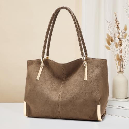 Image of FOXLOVER Large Capacity Tote Handbags for Women, Women's Top-handle Bags Fashion Shoulder Bags Purses Minimalist design