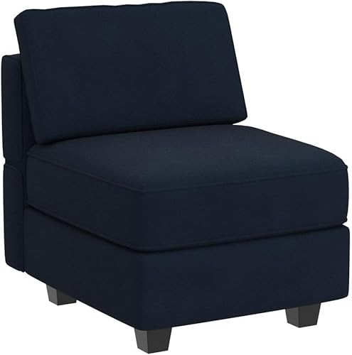 Miniatura 18 de Belffin Sofá modular Módulo medio con almacenamiento Accent Silla sin brazos para sofá modular seccional terciopelo gris Gris,Negro -,Azul,Verde