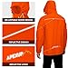 APEXUP Packable Rain Jacket Men with Reflective Zipper, Lightweight Waterproof Jacket Windbreaker Hooded Raincoat, Mens Rain Jackets for Outdoor, Running, Hiking, Travel, Cycling (Coral, L)