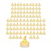 Produktbild Relaxdays 96er Set LED Teelichter, stimmungsvolle Partylichter, LED-Flackerlichter mit gelber Flamme, Batteriebetrieben, weiß