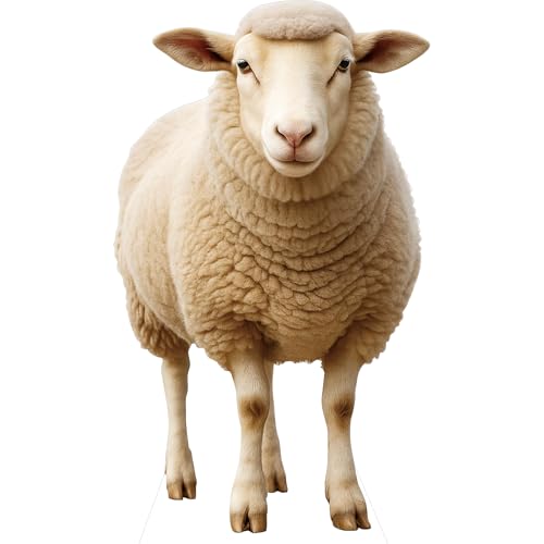 DP BOUTIQUE Nativity Sheep 2FT Life Size Cardboard Cutout, Christmas Nativity Scene Decoration,...