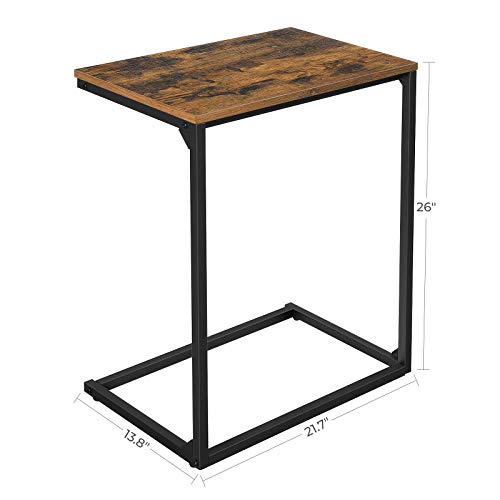 VASAGLE-C-Shaped-End-Table-for-Sofa-and-Bed-217-Inch-for-Living-Room-Industrial-Style-Rustic-Brown-Black