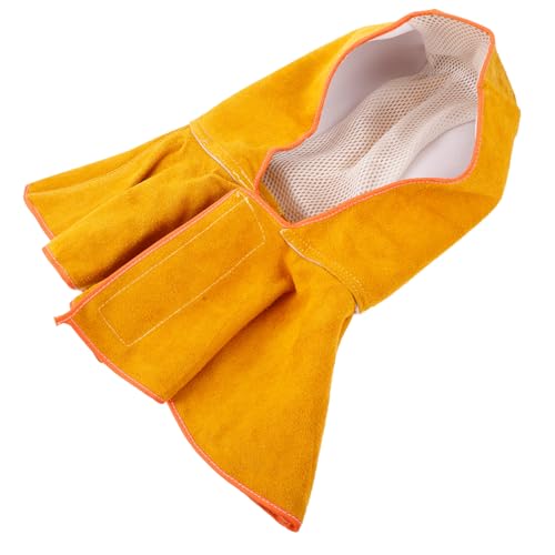 YARDWE 牛製溶接キャップ 耐火防炎 頭部保護フード 可能フック ループ 内側快適ライニング 成人男女兼用 溶接作業用 ランダ ランダムカラー