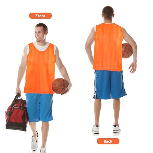 Chasubles sportives à séchage rapide lot de 6 gilets d'entraînement en mesh respirant - 2
