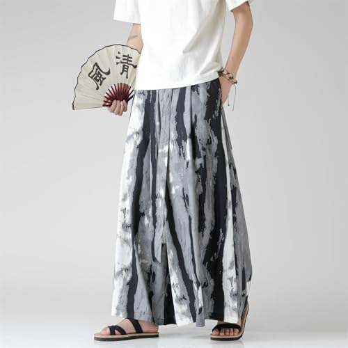 Seidarise Men's Wide Leg Casual Harem Linen Japanese Yoga Harem Pants Hip hop Joggers Baggy2