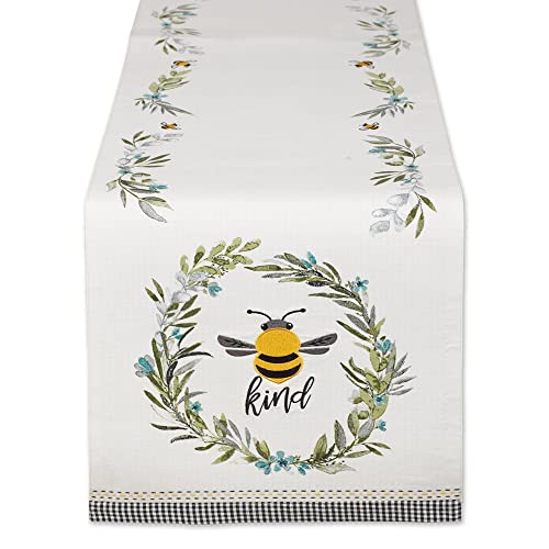 DII Honey Bee Collection Kitchen, Reversible Table Runner, 14x72