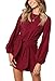 R.Vivimos Women's Autumn Winter Cotton Long Sleeves Elegant Knitted Bodycon Tie Waist Sweater Pencil Dress (Small,Wine Red)
