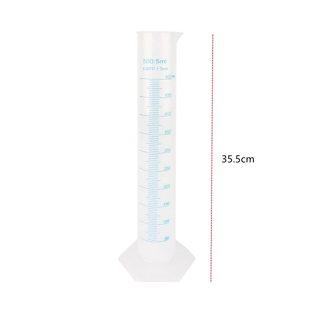 500ml Messzylinder transparentes Messzylinder, Messzylinder für Flüssigkeitsröhrchen, Messröhrchen aus Polypropylen für wissenschaftliche Laborexperimente 500ml Messzylinder transparentes Messzylinder, Messzylinder für Flüssigkeitsröhrchen, Messröhrchen aus Polypropylen für wissenschaftliche Laborexperimente