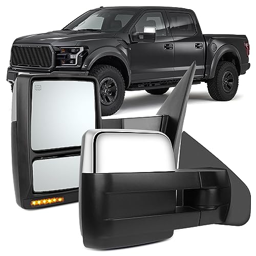 Image of OCPTY Towing Mirror Fit For Ford For F150-Variantion 20251127 (2004-2015 Chrome F150-Puddle Lamp Pair)