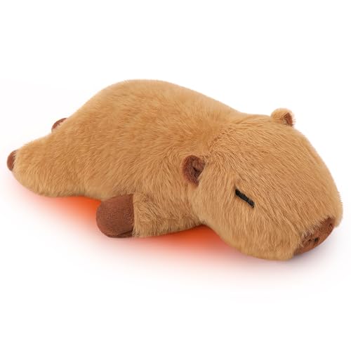 1.8lb Weighted Capybara Microwavable Heating Pad-14 Weighted Capybara Heating Pads for Cramps &Period Pain Relief for Women Heatable & Coolable Stuffed Animals Bedtime Birthday Gift for Women Kids