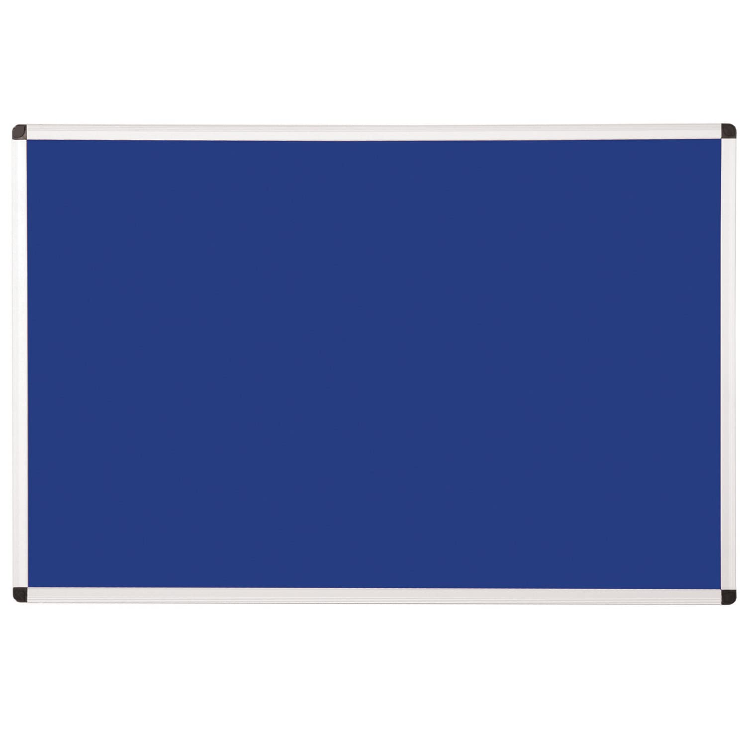 Wonderwall Large Blue Felt Noticeboard - 120 x240 cm, Aluminium Frame, Wall-Mounted, 5 Colour Options -Ideal for Office, School, Community Centres