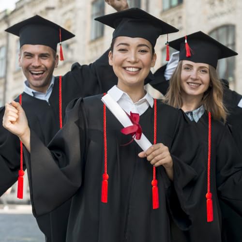 Image of Graduation Honor Cords Red Graduation Cords with Tassels, 67 inch Long for Graduation Students