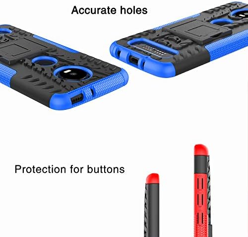 Miniatura 3 de Funda protectora para Moto Z4 con función atril, doble capa a prueba de golpes, delgada, para Moto Z4 y Z4 Play (azul)