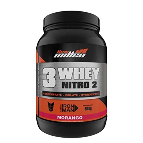 Whey 3W Nitro2 - 900g Morango, New Millen