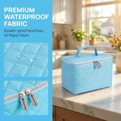 Image of Digital Hand Mixer Carrying Bag for KitchenAid 5 /6 / 7 /9 Ultra Power Speed Hand Mixers, Portable Travel Storage Case Bag with Handle for Kitchen Aid Mixer Accessories (Box Only) (Blue)