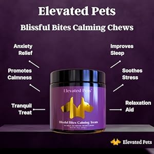 Blissful Bites Natural Calming Chews for Dogs, Calming Treats for Separation and Storm Anxiety Relief, Soothing and Sleep Aid, Puppy and Large Dog Calming Chews, 90ct