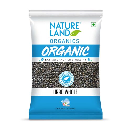 Image of Natureland Organics Urad Whole /Sabut /Urad Kali Daal Pouch, 1 kg