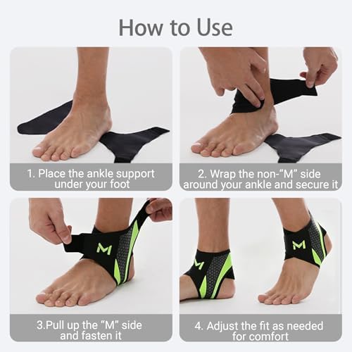 Lightweight Ankle Brace for Men & Women, Adjustable Ankle Support - 2