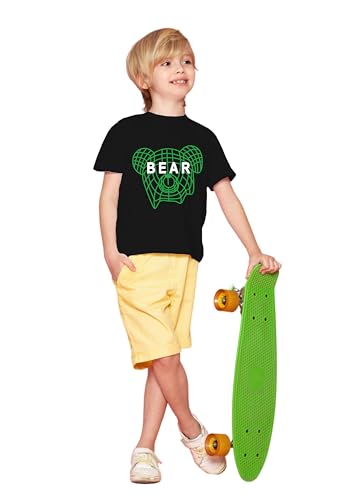 Image of Yazh Texworld Boys Round Neck Blended Cotton T-Shirts | Regular Fit | Half Sleeve | Casual Wear | Trendy | Combo Pack of 5 | Multicolor | Soft, Durable, and Stylish for Everyday use