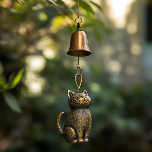 Carillones de viento de gatos como bonitos adornos creativos para regalar 5