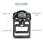GRIPX Digital Hand Dynamometer Grip Strength Measurement Meter Auto Capturing Electronic Hand Grip Power 198Lbs / 90Kgs - Image 3