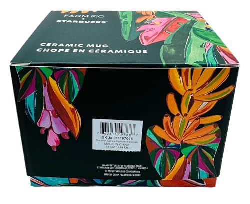 Image of Starbucks x FARM Rio 2025 Limited Edition Lenco Azulejo Mug, 14 Oz