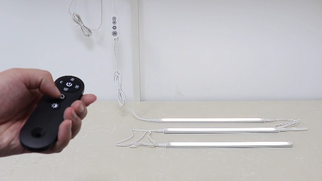 Image of Remote Control Under Cabinet Led Light Plug in, Dimmable Daylight White 4500K, 3 Pack 12 inch Linkable Under Counter Lights for Kitchen Upgrade ETL Listed Plug 24V, UNO-LK 4500K
