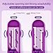 DUBSTAR Pill Cutter Splitter for Small and Tiny Pills, Multiple Pill Cutters for Small or Large Pills, Adjustable Pill Splitter with Centering Device and Blade Guard for Multi Tablets (Purple)