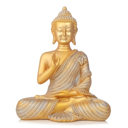Swadeshi Decors New 21 Centimetre Meditating Sitting Buddha Statue showpiece Idol Home Decor Items for Living Room and Gifts Buddha Idol for Home & Office Decor 6 41G5Xldy+jL