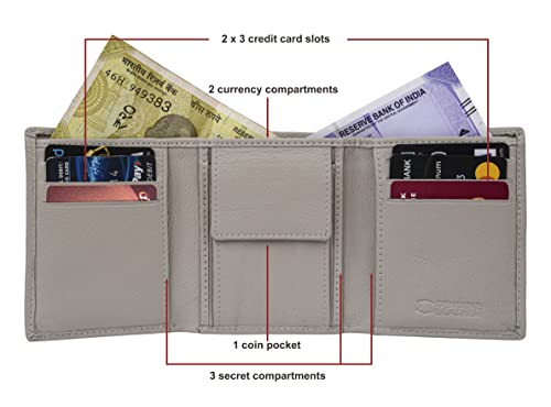 Image of URBAN FOREST Travis Sand Leather Wallet for Men