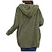 Cardigan for Women Sherpa Fuzzy Fleece Warm Hooded Open Front Long Hoodie Jacket Lightweight Casual Winter Jackets (Army Green,Large)