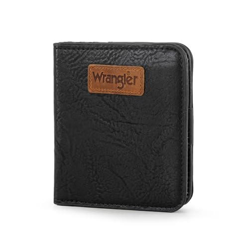 Montana West X Wrangler Small Wallet Woman Black Minimalist Wallets for Ladies Female with Rfid Lining and A Coin Purse