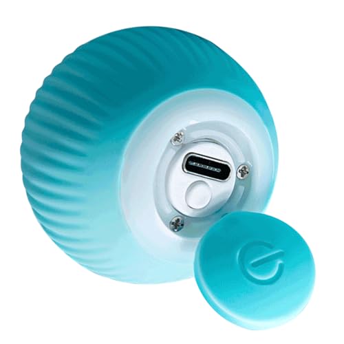 Pelota inteligente para gatitos SHINEOFI de silicona con sonido y bateria recargable para caza 2