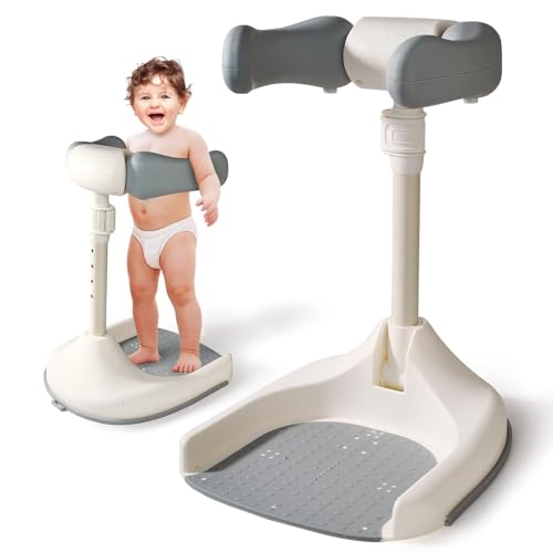 Image of QIUTONG 2025 Baby Shower Stand, Ergonomic Baby Standing Support, Upgraded Anti-Slip Baby Bathtub with Stand for Toddler Standing Up, Anti-Pinch Toddler Bathtub for Shower, Ideal Gifts for Infants