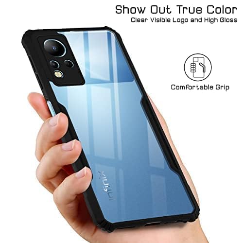 Image of Jkobi Back Cover Case for Infinix Note 12 (Shockproof with Polycarbonate Clear Panel | Professional Black)
