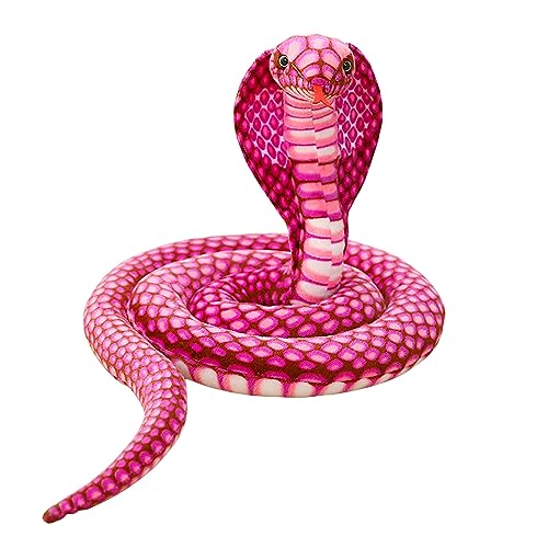 Trayosin Peluche de serpiente gigante, peluche grande, serpiente de peluche, realista, regalo para fiestas de cumpleaños, accesorios (rosa, 80 cm) Trayosin Peluche de serpiente gigante, peluche grande, serpiente de peluche, realista, regalo para fiestas de cumpleaños, accesorios (rosa, 80 cm)