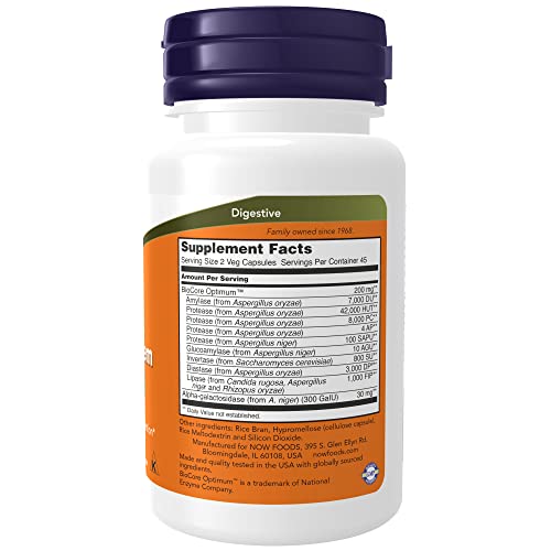 Now Supplements, Optimal Digestive System, Full Spectrum Enzymes, 90 Veg Capsules #TOP1