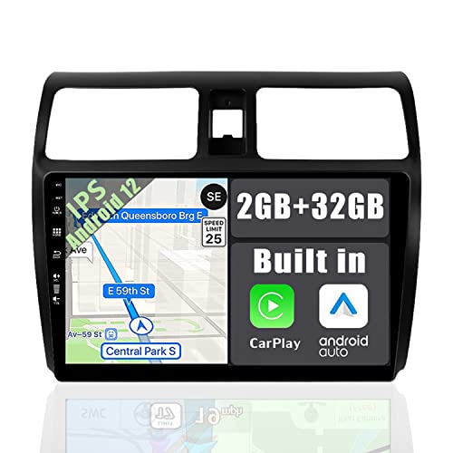 YUNTX Android 10 Autoradio Fit pour Suzuki Swift (2005-2019) - 2G+32G - GPS 2 Din - Gratuits[Caméra arrière&Canbus] - Soutien Dab/Commande au Volant/WiFi/BT 5.0 / Mirrorlink/CarPlay/USB / 4G